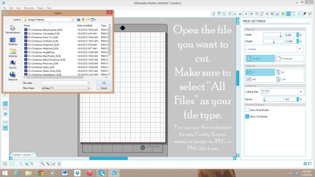 Use your Silhouette machine to cut out digital stamps and images